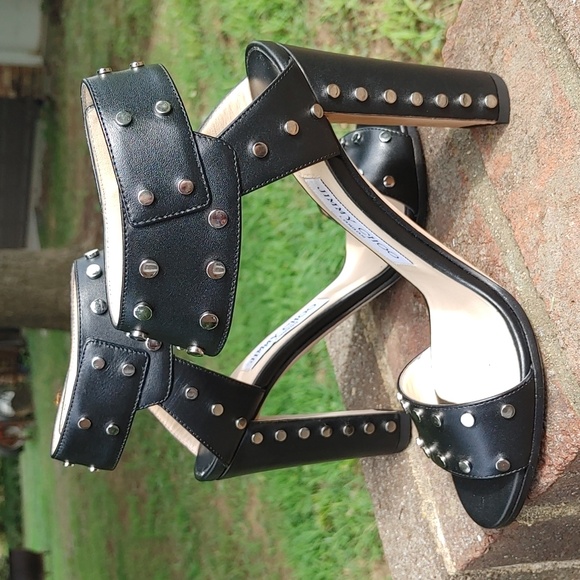 Jimmy Choo Veto 100 Studded Accent Sandal Size 6 (36) with COA (5609) - Picture 3 of 11